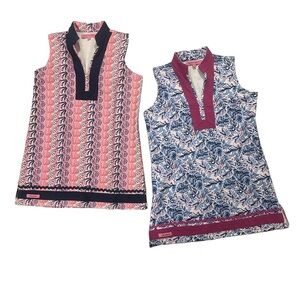 2 Simply Southern Girls Youth Large Dress Size 12/14 AOP Floral Coastal Preppy